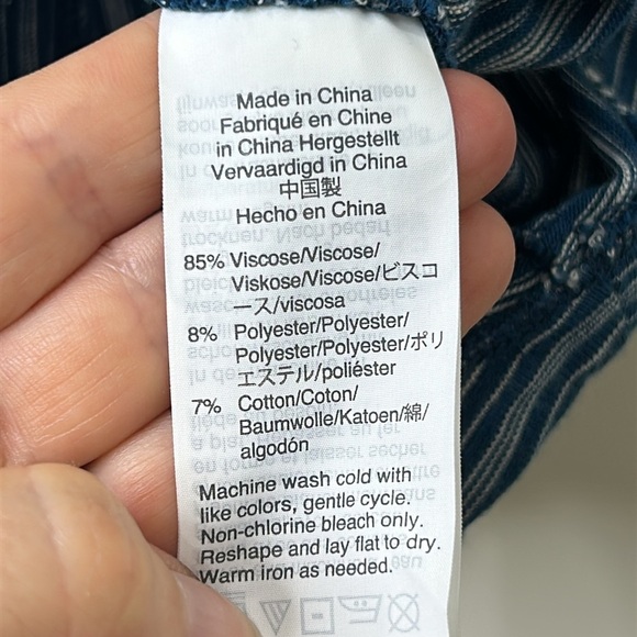 MADEWELL Highpoint Tank Dress in Fairbury Stripe Blue Size XL - Picture 11 of 14